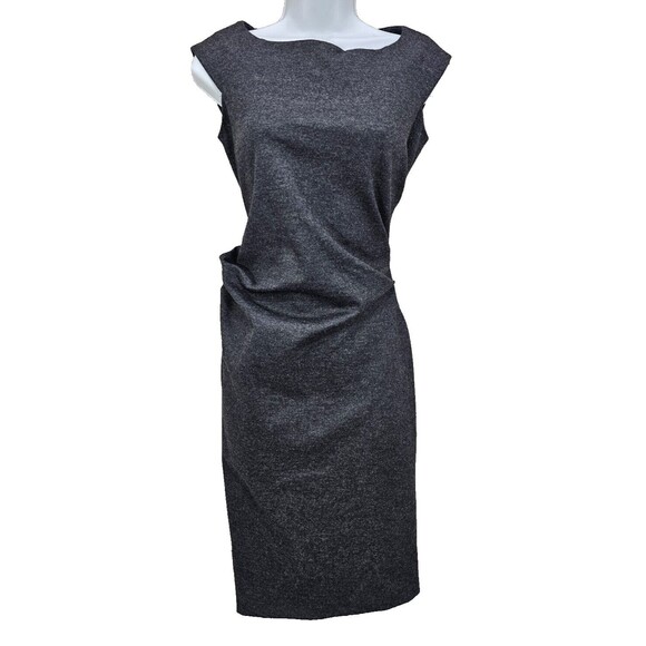 Diane von Furstenberg Sheath Dress Wool Felted Jersey Gray Quiet Luxury XXS - Picture 2 of 16
